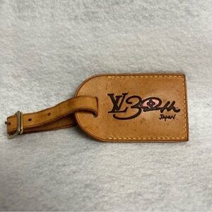 LOUIS VUITTON Luggage Tag Japan 30th Anniversary Hot Stamp Vachetta Leather